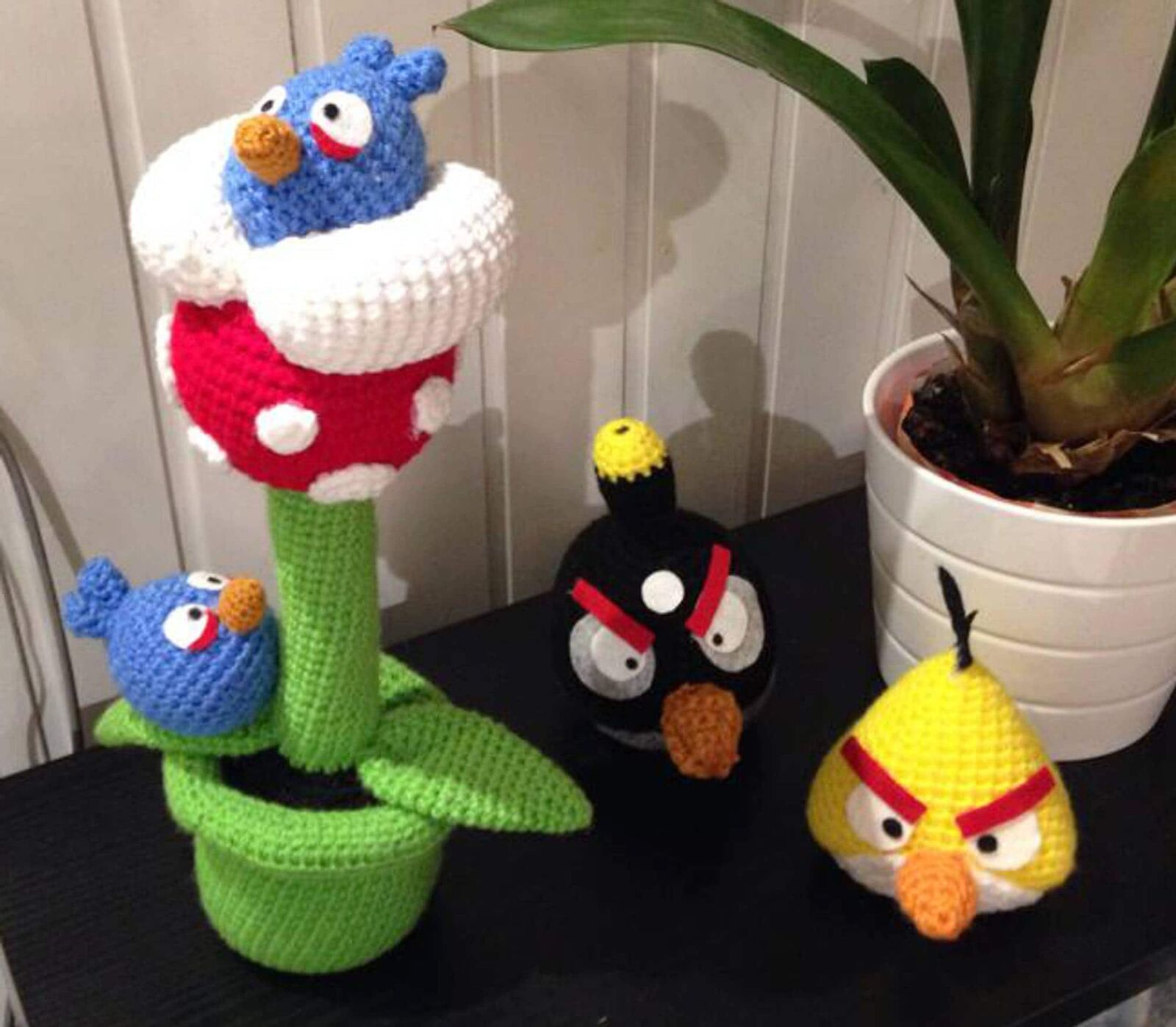 Crocheted The Angry Birds cast