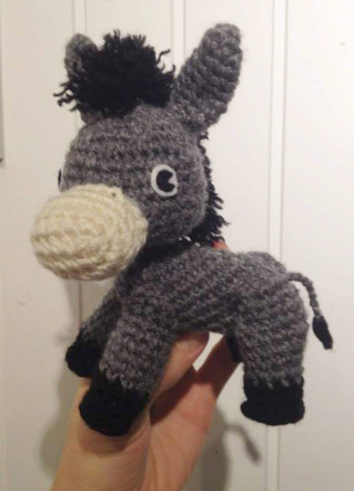 Crocheted donkey